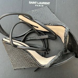 Black Zara heel wedges